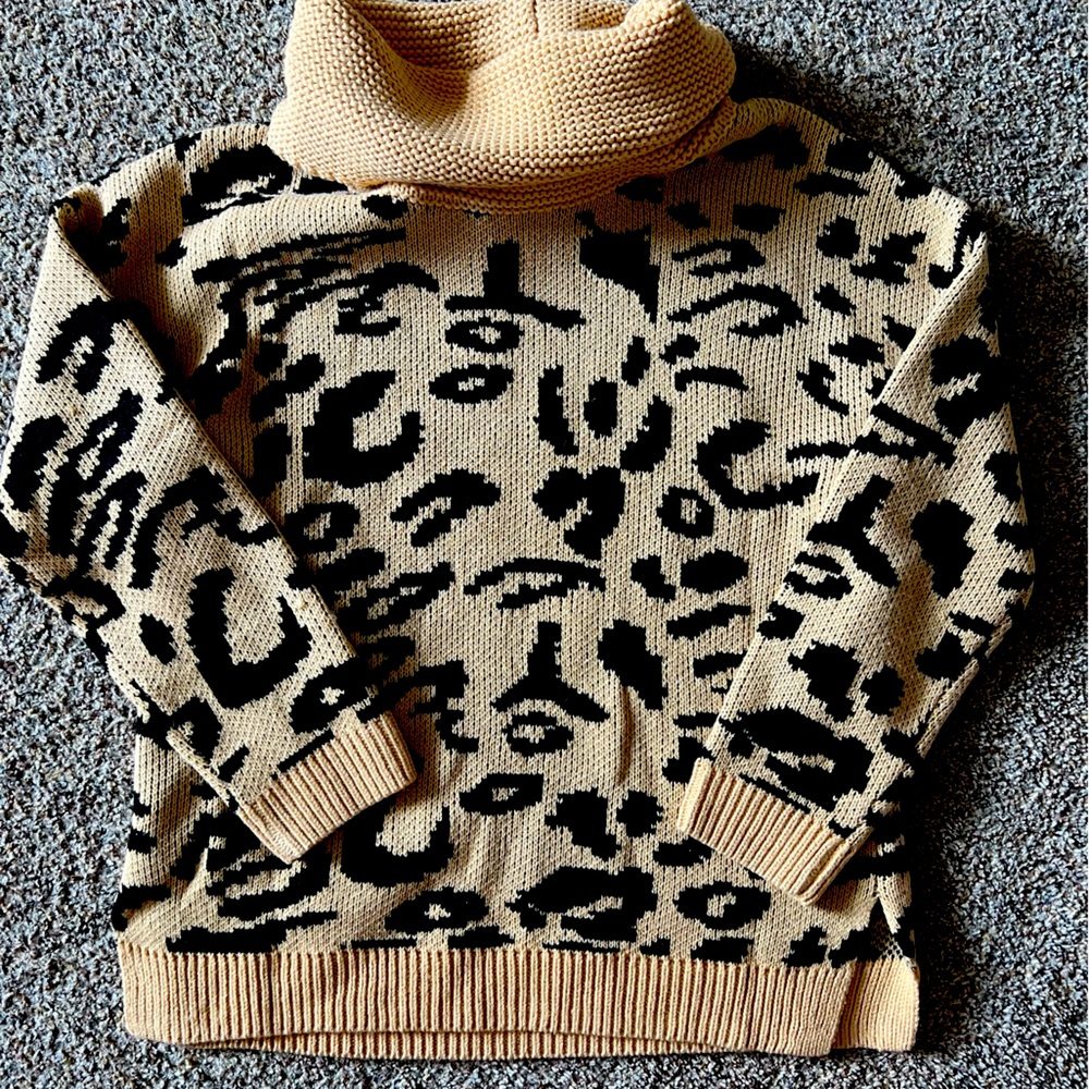 Cheetah tan sweater